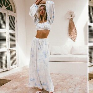 Sabo Skirt Jhazelle Crop Top and Skirt - Santorini